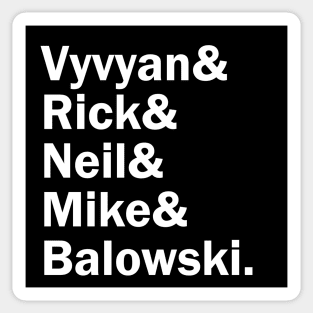 Funny Names x The Young Ones (Vyvyan, Rick, Neil, Mike, Balkowski) Sticker